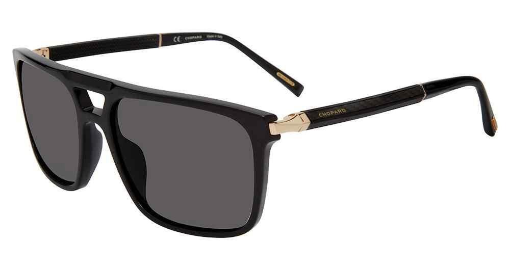 Chopard SCH311 Black Gold Aviator Sunglasses